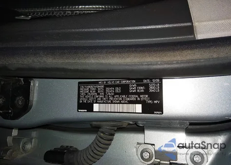 2010 Volvo Xc70 3.2 z USA, uszkodzony, nr VIN YV4960BZ1A1084680